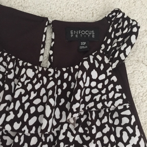 Brown and white short summer dress - Picture 6 of 8